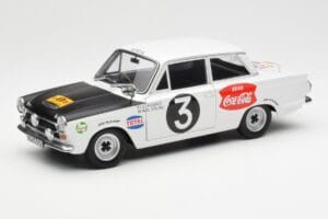 Ford Cortina Mk1 #3 P. Hughes / B. Young African Safari Rally 1964 AUTOart 1:18 86428 メタル