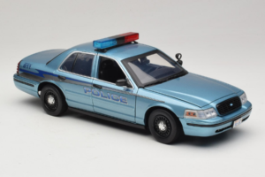 Ford Crown Victoria Police Cruiser Twilight Blue Greenlight 1:18 1643 メタル - 画像 6/8