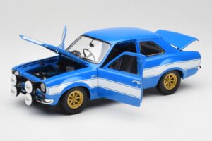 Ford Escort Mk1 RS 1600 ブルー ホワイト ストライプ Minichamps 1:18 100688102 メタル - 画像 2/8