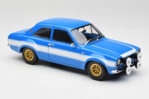 Ford Escort Mk1 RS 1600 ブルー ホワイト ストライプ Minichamps 1:18 100688102 メタル - 画像 6/8