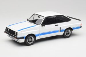 Ford Escort Mk2 RS 2000 X-Pack Diamond ホワイト & ブルー Stripe MCG 1:18 MCG18350 メタル