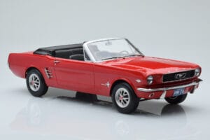 Ford Mustang カブリオレ レッド Norev 1:18 182810 メタル - 画像 4/6