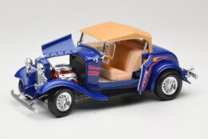 Ford Roadster Street Rod ブルー with Fire Road Signature 1:18 92249 メタル - 画像 2/8