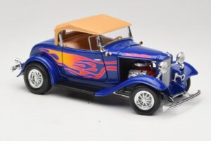 Ford Roadster Street Rod ブルー with Fire Road Signature 1:18 92249 メタル - 画像 6/8