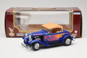 Ford Roadster Street Rod ブルー with Fire Road Signature 1:18 92249 メタル - 画像 8/8