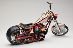 Harley-Davidson West Coast Choppers Diablo Soft Tail ゴールドレッド Minichamps 1:5 JJ04-05-03 メタル - 画像 2/6