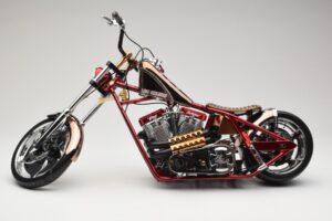 Harley-Davidson West Coast Choppers Diablo Soft Tail ゴールドレッド Minichamps 1:5 JJ04-05-03 メタル - 画像 3/6