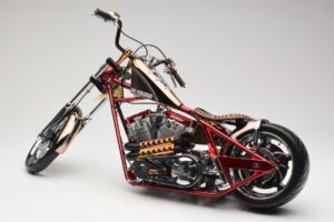 Harley-Davidson West Coast Choppers Diablo Soft Tail ゴールドレッド Minichamps 1:5 JJ04-05-03 メタル - 画像 4/6