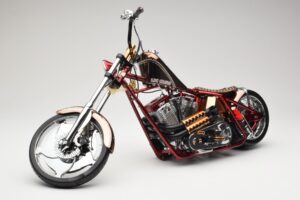 Harley-Davidson West Coast Choppers Diablo Soft Tail ゴールドレッド Minichamps 1:5 JJ04-05-03 メタル