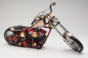 Harley-Davidson West Coast Choppers Diablo Soft Tail ゴールドレッド Minichamps 1:5 JJ04-05-03 メタル - 画像 5/6