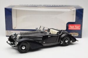 Horch 855 Roadster ブラック Sun Star 1:18 2401 メタル - 画像 8/8