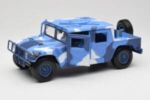 Hummer H1 Humvee ブルー & ホワイト Motormax 1:18 73157 メタル - 画像 2/8