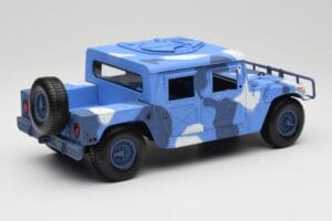 Hummer H1 Humvee ブルー & ホワイト Motormax 1:18 73157 メタル - 画像 3/8