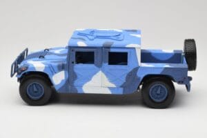 Hummer H1 Humvee ブルー & ホワイト Motormax 1:18 73157 メタル - 画像 4/8