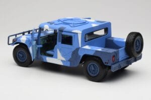 Hummer H1 Humvee ブルー & ホワイト Motormax 1:18 73157 メタル - 画像 5/8
