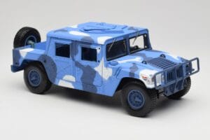 Hummer H1 Humvee ブルー & ホワイト Motormax 1:18 73157 メタル - 画像 6/8