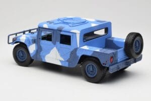Hummer H1 Humvee ブルー & ホワイト Motormax 1:18 73157 メタル - 画像 7/8