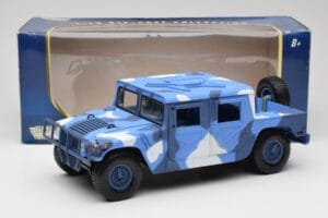 Hummer H1 Humvee ブルー & ホワイト Motormax 1:18 73157 メタル - 画像 8/8