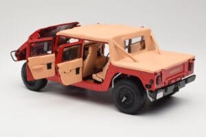 Hummer H1 Soft Top レッド Exoto 1:18 01805 メタル - 画像 5/8