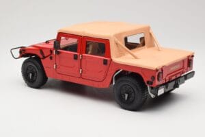 Hummer H1 Soft Top レッド Exoto 1:18 01805 メタル - 画像 7/8