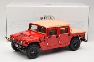Hummer H1 Soft Top レッド Exoto 1:18 01805 メタル - 画像 8/8
