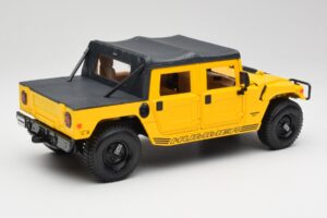 Hummer H1 Soft Top イエロー Maisto 1:18 56041 メタル - 画像 3/8