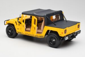 Hummer H1 Soft Top イエロー Maisto 1:18 56041 メタル - 画像 5/8