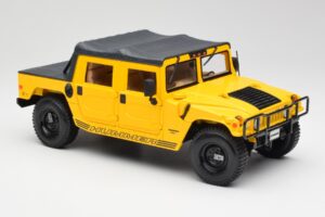 Hummer H1 Soft Top イエロー Maisto 1:18 56041 メタル - 画像 6/8