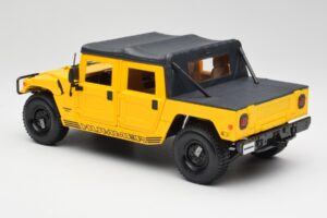 Hummer H1 Soft Top イエロー Maisto 1:18 56041 メタル - 画像 7/8