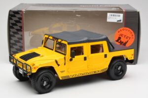 Hummer H1 Soft Top イエロー Maisto 1:18 56041 メタル - 画像 8/8