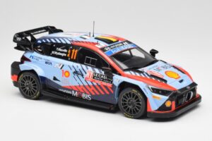 Hyundai i20 N Rally1 WRC #11 T. Neuville / M. Wydaeghe Rally Monte Carlo Winner 2024 IXO 1:18 18RMC194 メタル - 画像 4/6