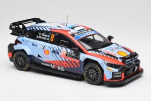 Hyundai i20 N Rally1 WRC #8 O. Tänak / M. Järveoja Rally Monte Carlo Night Version 2024 IXO 1:18 18RMC195 メタル - 画像 4/6