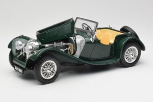 Jaguar SS 100 ロードスター グリーン Bburago 1:18 3006 メタル - 画像 2/8