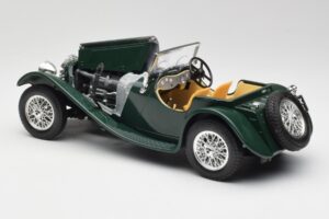 Jaguar SS 100 ロードスター グリーン Bburago 1:18 3006 メタル - 画像 5/8