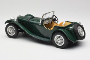 Jaguar SS 100 ロードスター グリーン Bburago 1:18 3006 メタル - 画像 7/8