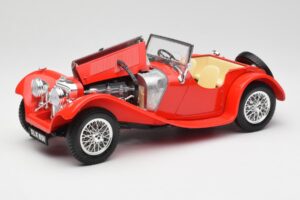 Jaguar SS 100 レッド Bburago 1:18 3006-M1 メタル - 画像 2/8