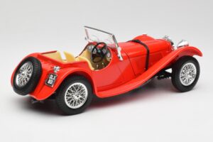 Jaguar SS 100 レッド Bburago 1:18 3006-M1 メタル - 画像 3/8