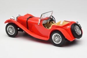 Jaguar SS 100 レッド Bburago 1:18 3006-M1 メタル - 画像 7/8