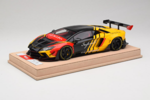 Lamborghini Aventador Liberty Walk Infinite ブラック イエロー Timothy & Pierre 1:18 REMC035 メタル - 画像 2/7