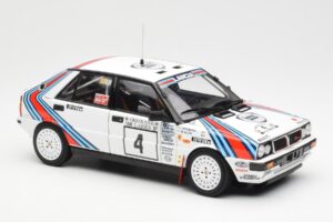 Lancia Delta HF 4WD #4 M. Alen / I. Kivimaki Martini Rally 1000 Lakes 1987 Kyosho 1:18 08960B メタル - 画像 6/8