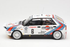 Lancia Delta HF 4WD #6 M. Biasion / T. Siviero Martini Rally Monte Carlo 1987 Kyosho 1:18 08960A メタル - 画像 4/8