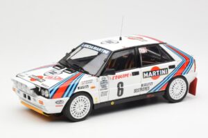 Lancia Delta HF 4WD #6 M. Biasion / T. Siviero Martini Rally Monte Carlo 1987 Kyosho 1:18 08960A メタル