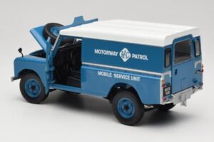 Land Rover Series III 109 Soft Top Motorway Patrol ブルー Eagles Race 1:18 4403 メタル - 画像 5/8