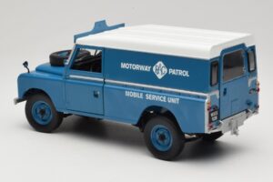 Land Rover Series III 109 Soft Top Motorway Patrol ブルー Eagles Race 1:18 4403 メタル - 画像 7/8