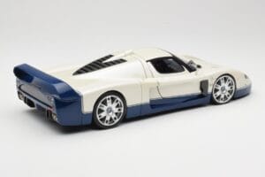 Maserati MC12 ホワイト ブルー Hot Wheels 1:18 G7158 メタル - 画像 3/8