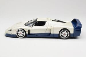 Maserati MC12 ホワイト ブルー Hot Wheels 1:18 G7158 メタル - 画像 4/8