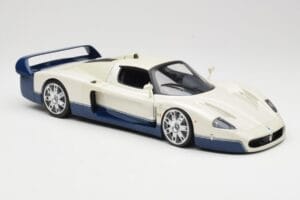 Maserati MC12 ホワイト ブルー Hot Wheels 1:18 G7158 メタル - 画像 6/8