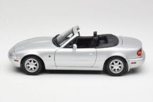 Mazda MX-5 Miata NA ハイライトシルバー Gate 1:18 1015 メタル - 画像 4/8
