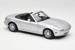 Mazda MX-5 Miata NA ハイライトシルバー Gate 1:18 1015 メタル - 画像 6/8