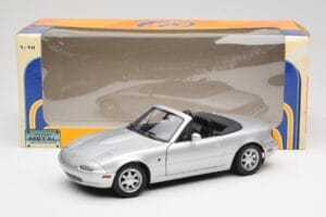 Mazda MX-5 Miata NA ハイライトシルバー Gate 1:18 1015 メタル - 画像 8/8